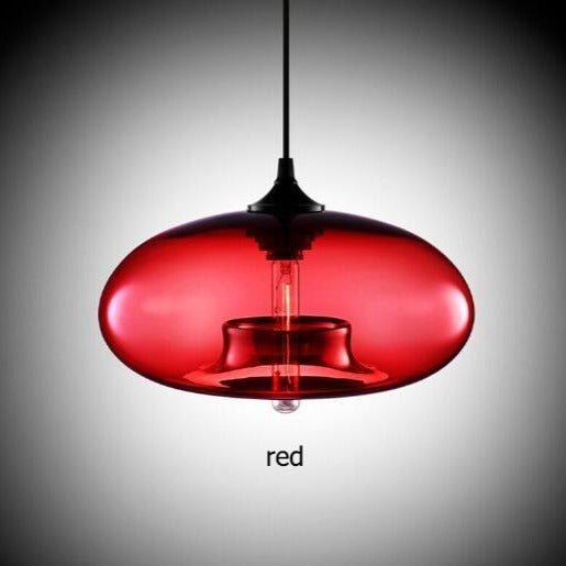 Modern Glass Pendant Light Colored Dome Shade Design - Product detail 15