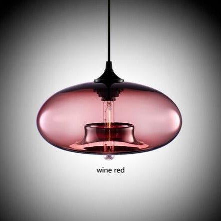 Modern Glass Pendant Light Colored Dome Shade Design - Product detail 13