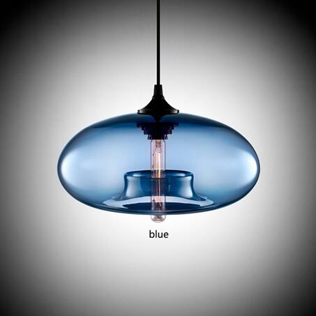 Modern Glass Pendant Light Colored Dome Shade Design - Product detail 10