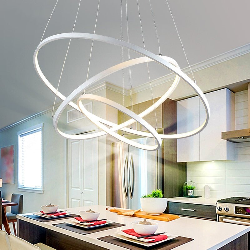 Modern Spiral Chandelier LED Ring Ceiling Light - Product detail 11