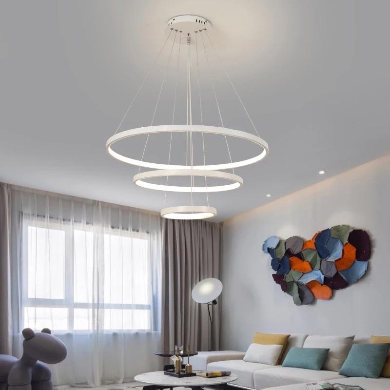 Modern Spiral Chandelier LED Ring Ceiling Light - Product detail 5