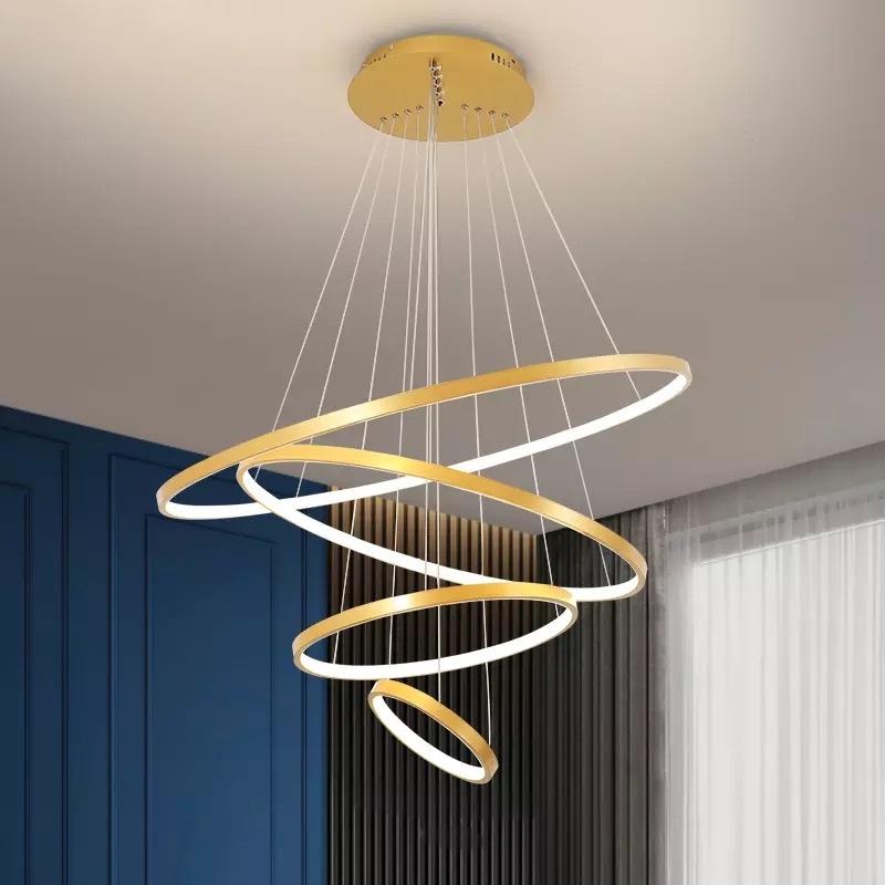 Modern Spiral Chandelier LED Ring Ceiling Light - Product detail 4