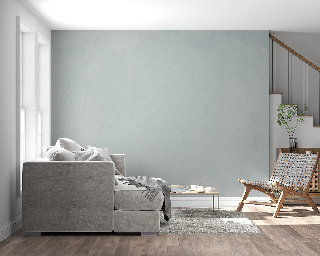 Modern grey wall mural showcasing texture in hallway