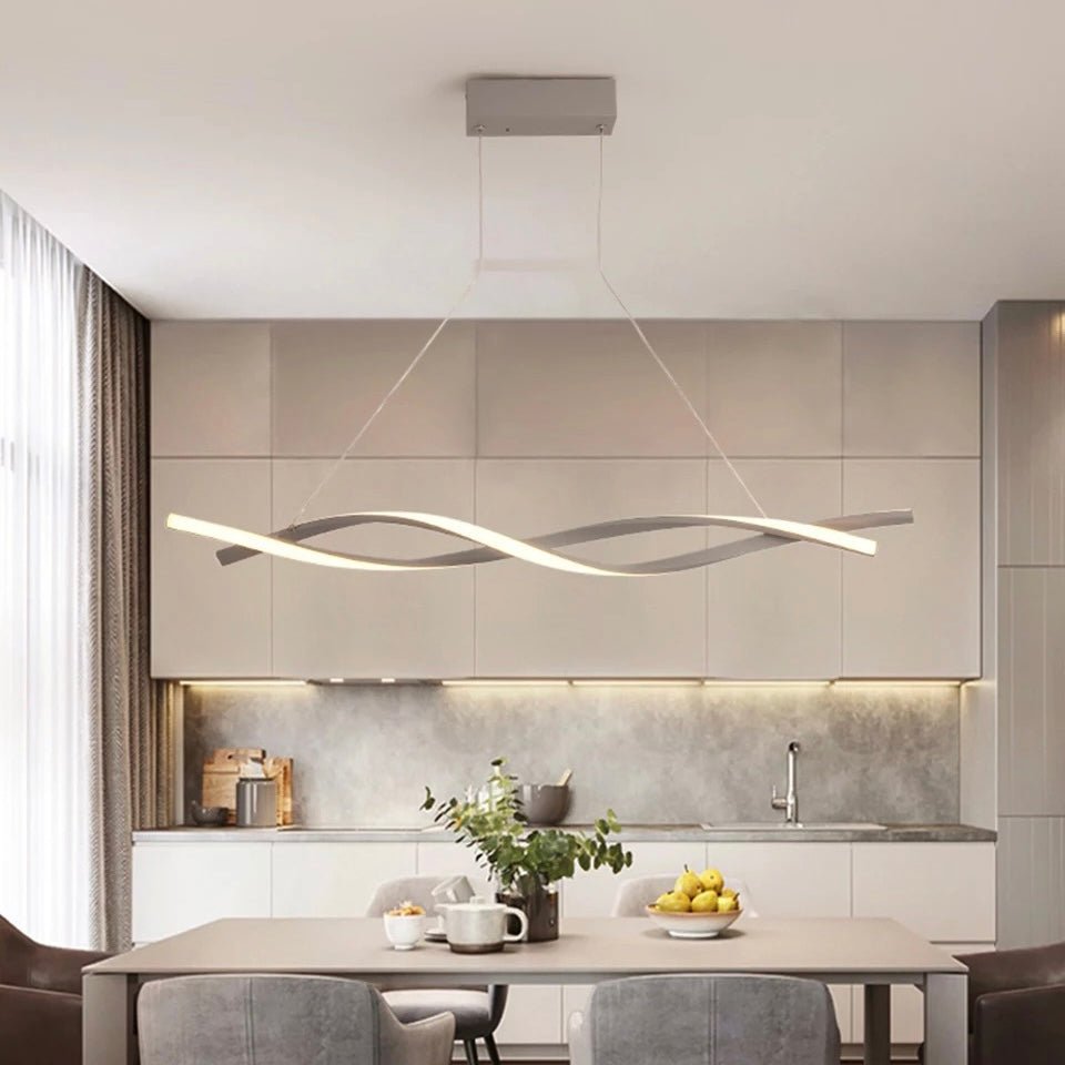 Modern Spiral Chandelier Wave Design LED Pendant Light - Product example