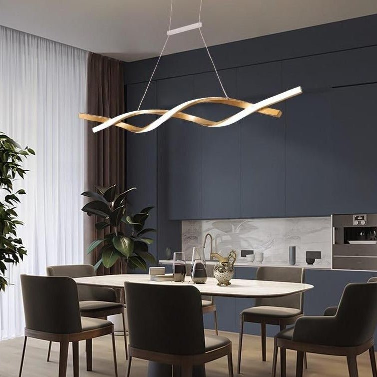 Modern Spiral Chandelier Wave Design LED Pendant Light - Product detail 4