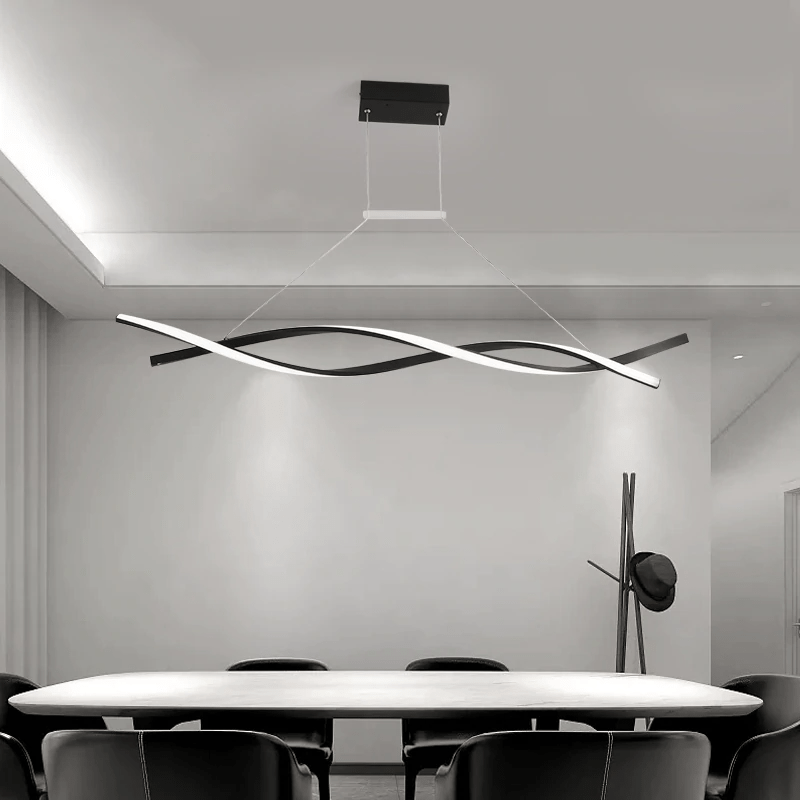 Modern Spiral Chandelier Wave Design LED Pendant Light - Product detail 7