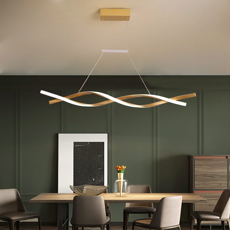 Modern Spiral Chandelier Wave Design LED Pendant Light - Product detail 8