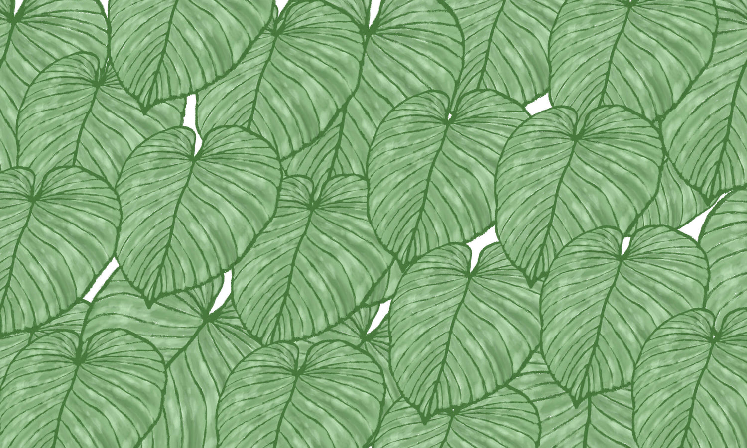 Monstera leaf wallpaper design file showing detailed tropical pattern and rich green tones