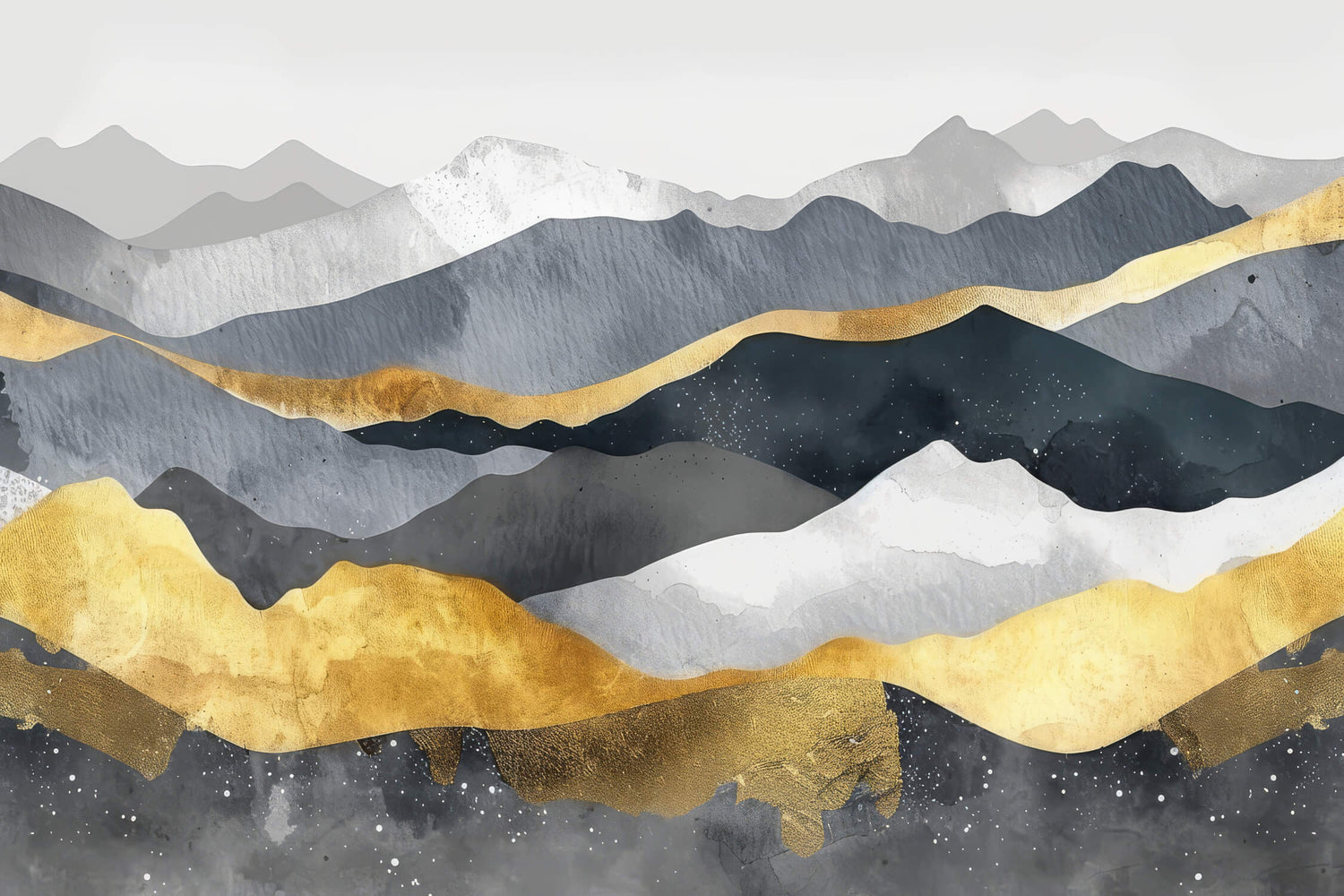 Mountain wallpaper design file showing detailed gold and grey abstract peaks pattern