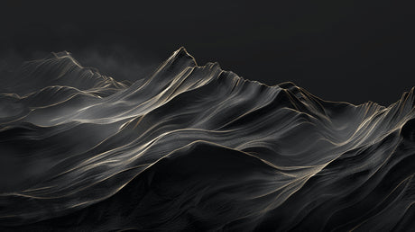 Black and gold mountain peaks design file showing full pattern detail