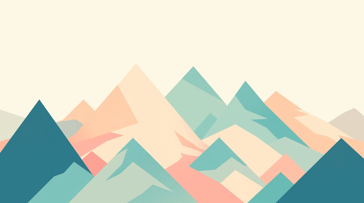 Geometric mountain pattern design file showing detailed pastel peaks and clean lines