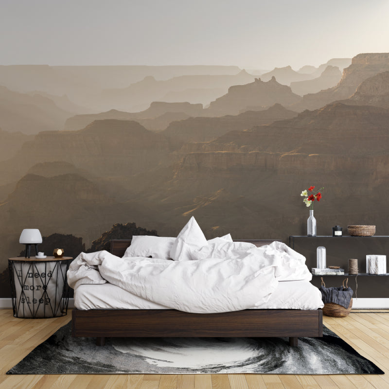 Canyon landscape wallpaper making statement in dining room