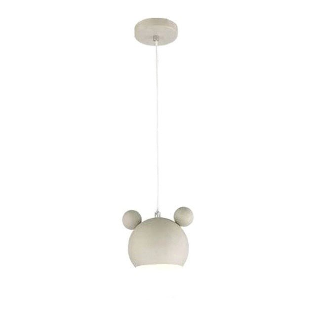Kids Pendant Light  Mouse Shape Design in Gray Metal - Product detail 8