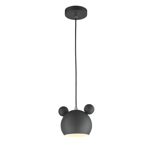 Kids Pendant Light  Mouse Shape Design in Gray Metal - Product detail 7