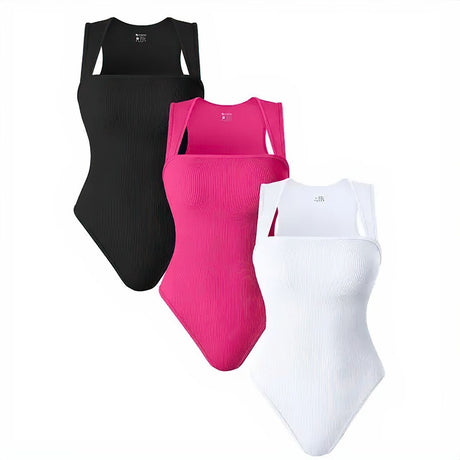 Seamless Shaping Bodysuit  Ribbed Compression Tank Design - Product detail 10