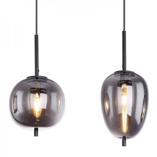 Modern Pendant Light Smoke Glass Multi Globe Design - Product detail 11