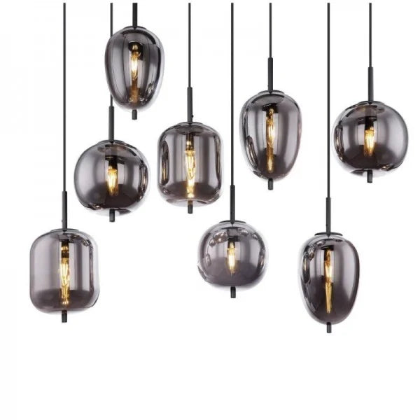 Modern Pendant Light Smoke Glass Multi Globe Design - Product detail 20