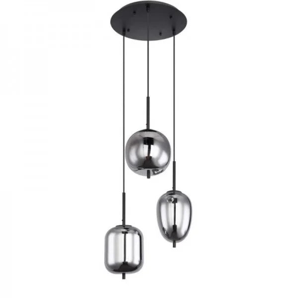 Modern Pendant Light Smoke Glass Multi Globe Design - Product detail 16