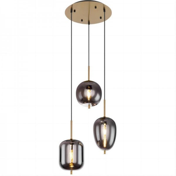 Modern Pendant Light Smoke Glass Multi Globe Design - Product detail 23
