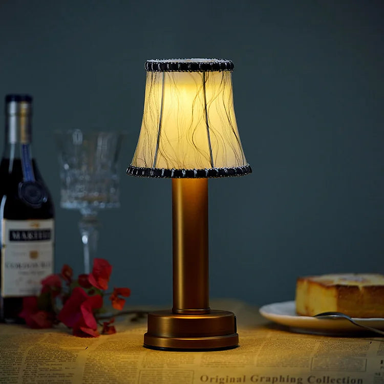 Modern Brass Table Lamp Vintage Style LED Lighting - Product showcase