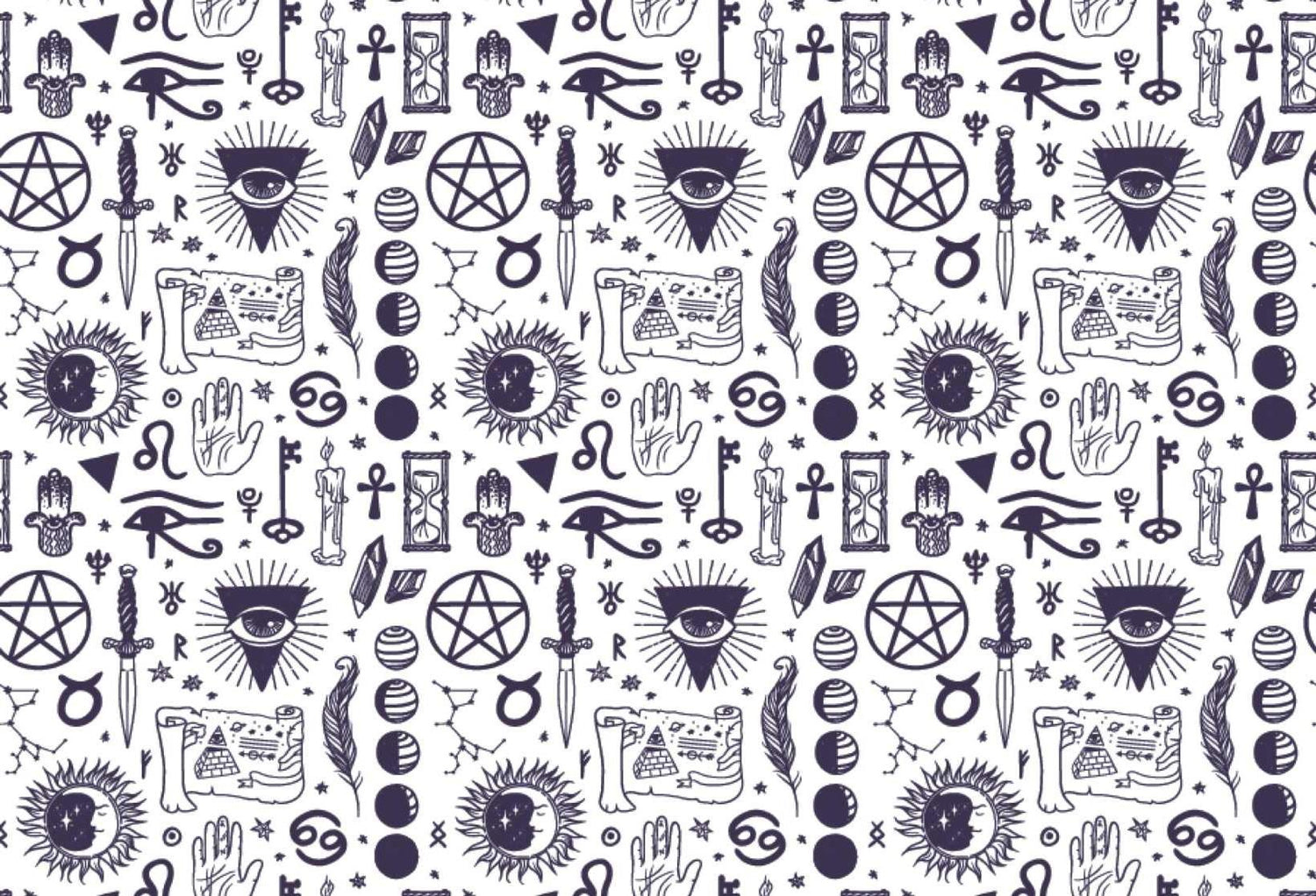 Mystical symbols wallpaper design file showing detailed esoteric pattern
