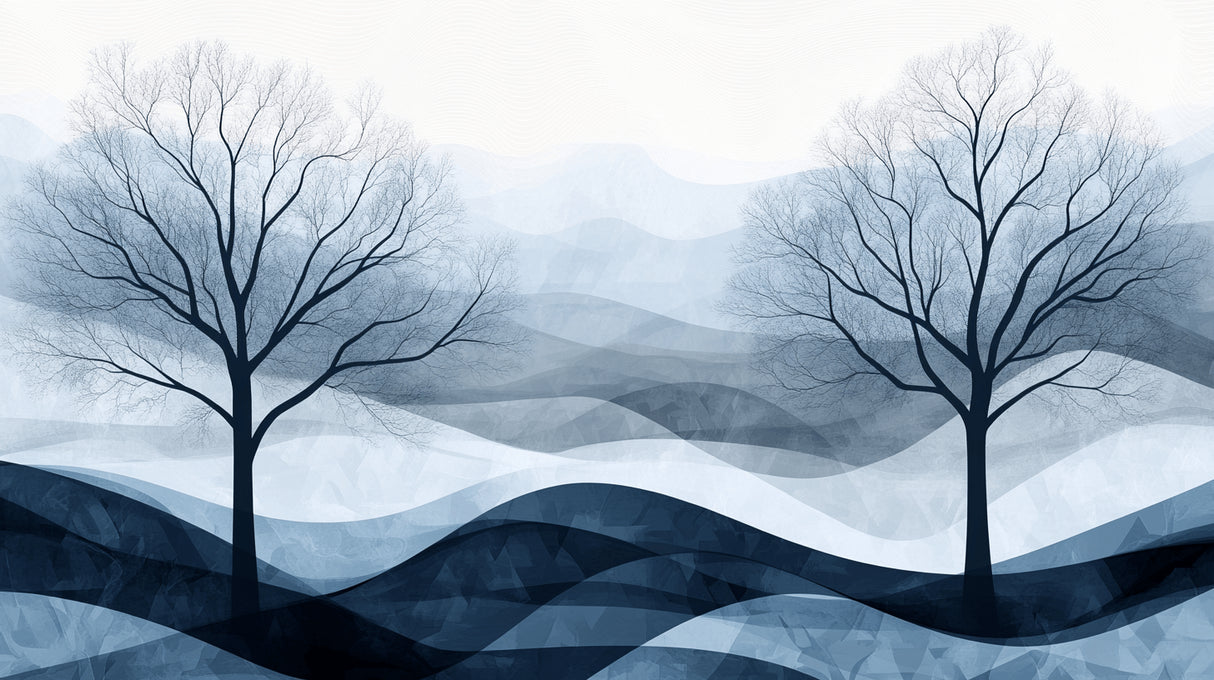 Abstract trees and waves design file showing intricate pattern details and flowing movement