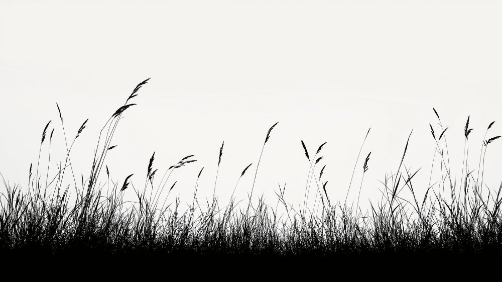 Black Prairie Grass design file showing detailed botanical pattern on white background