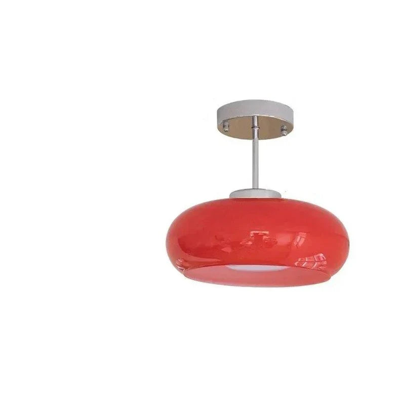 Modern Glass Ceiling Light Yellow Dome LED Fixture - Product detail 5