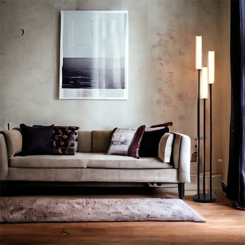 Modern LED Floor Lamp Triple Light Aluminum Design - Product example