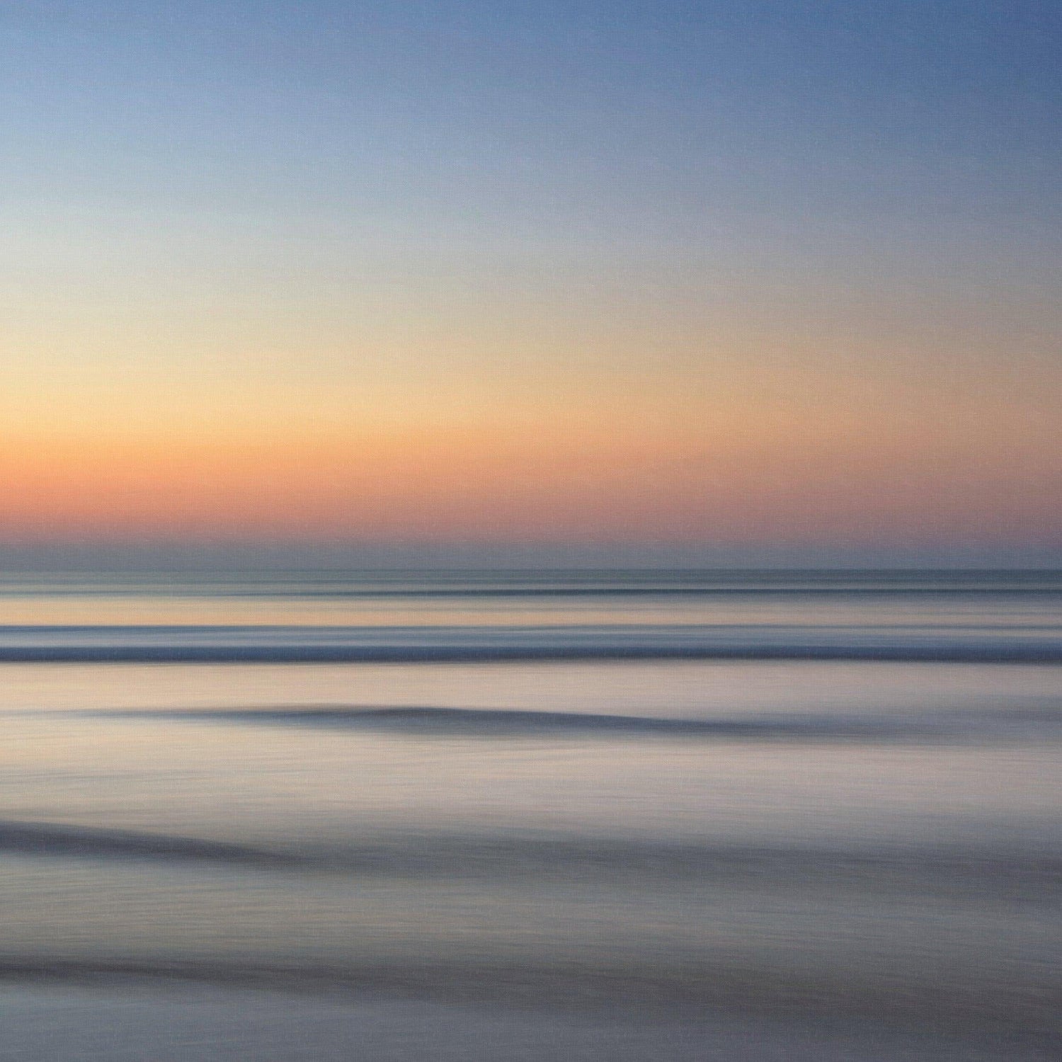 Design file of pastel sunset ocean wallpaper showing full pattern and color detail