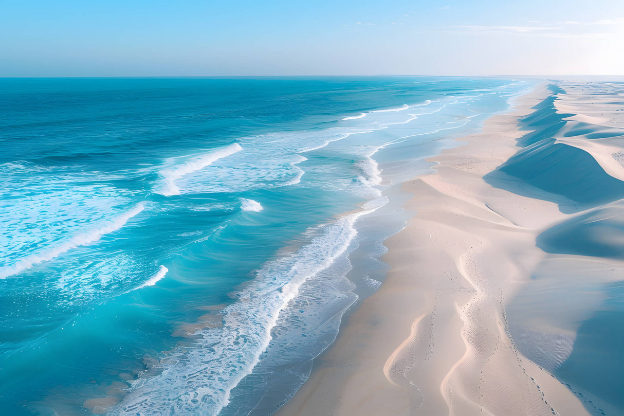 Design file showing detailed turquoise ocean meeting golden beach pattern