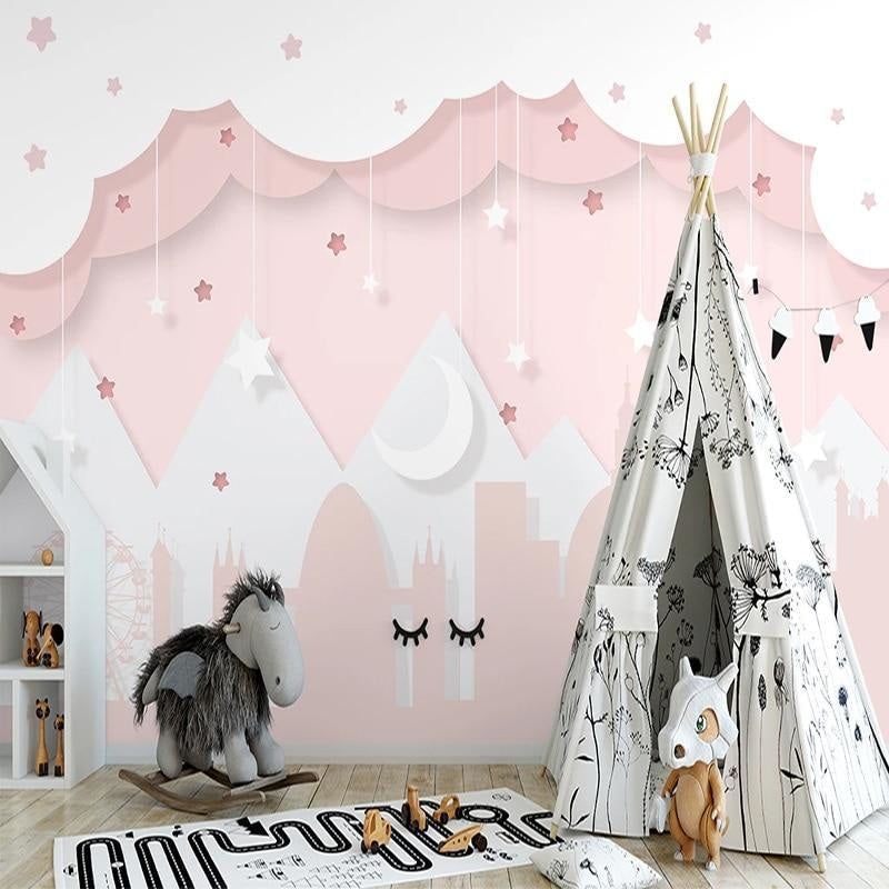 3D window mural with ocean view in home office space bringing natural light and coastal feel