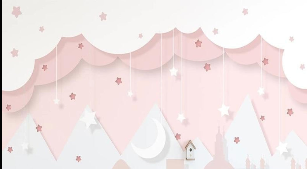 Ocean view window wallpaper design file showing detailed sunset panorama and window frame elements