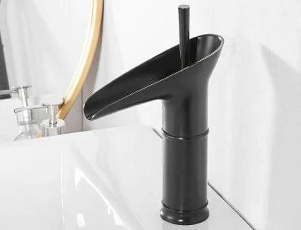 Waterfall Bathroom Faucet  Antique Brass Single Handle Design - Product detail 10