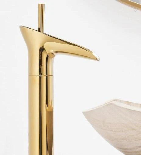 Waterfall Bathroom Faucet  Antique Brass Single Handle Design - Product detail 9