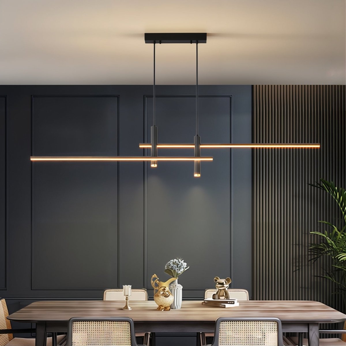 Modern LED Linear Pendant Light Adjustable Aluminum Design - Product example