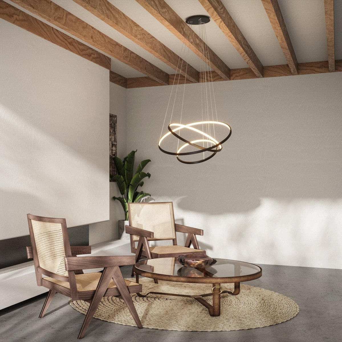 Modern LED Pendant Light  Interlocking Rings Design - Product detail 4