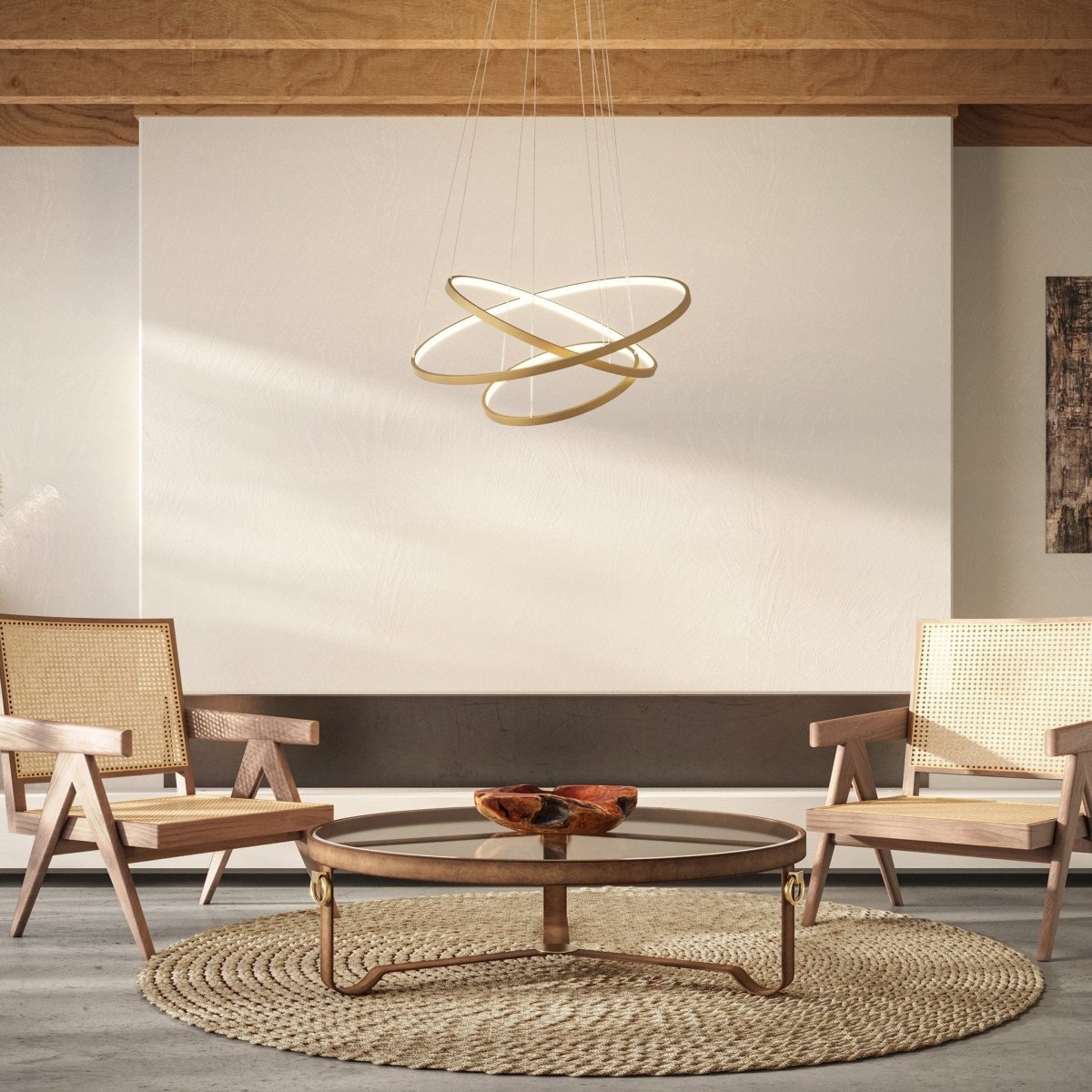 Modern LED Pendant Light  Interlocking Rings Design - Product showcase