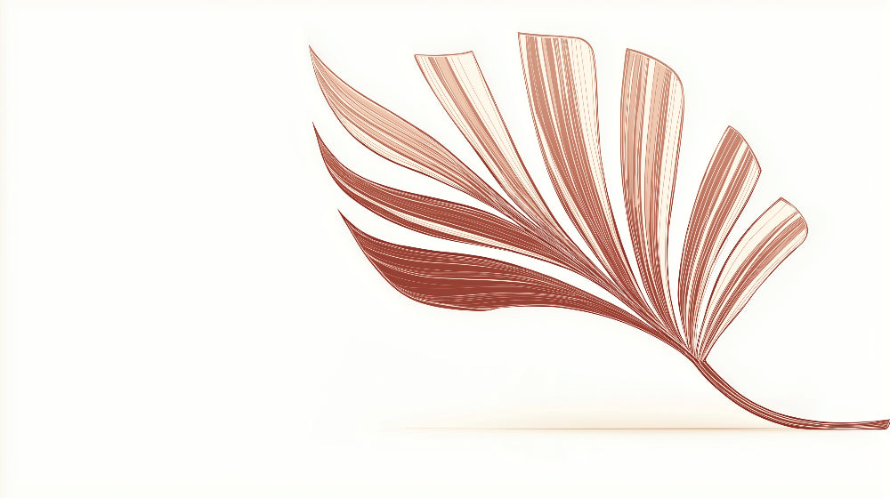 Terracotta palm leaf wallpaper design file showing detailed botanical pattern and warm earth tones
