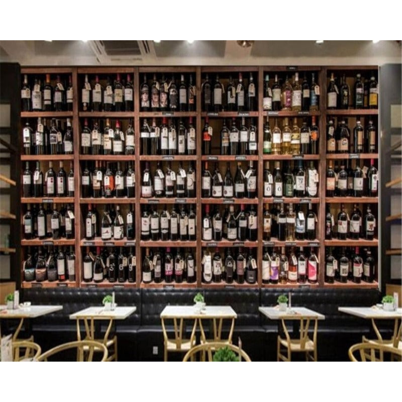 Wine Cellar Mural Wallpaper | Vintage Restaurant Collection Display
