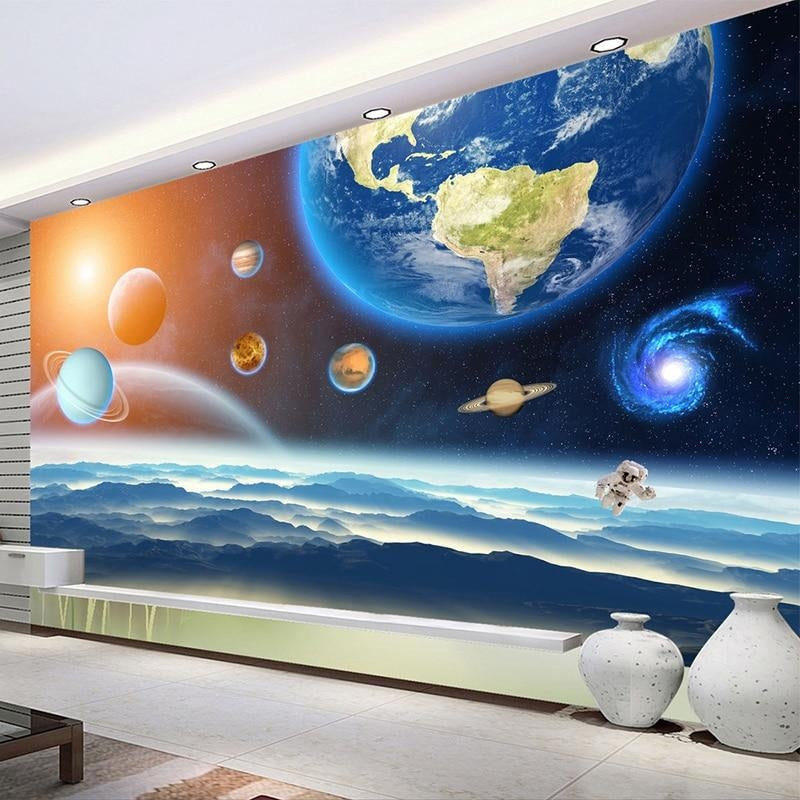 Space Mural Wallpaper | Cosmic Galaxy and Planets Design