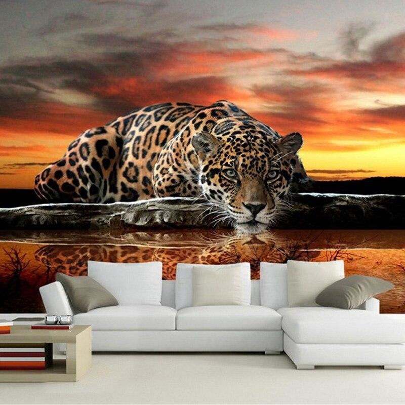 Big Cats Mural Wallpaper | Leopard at Sunset