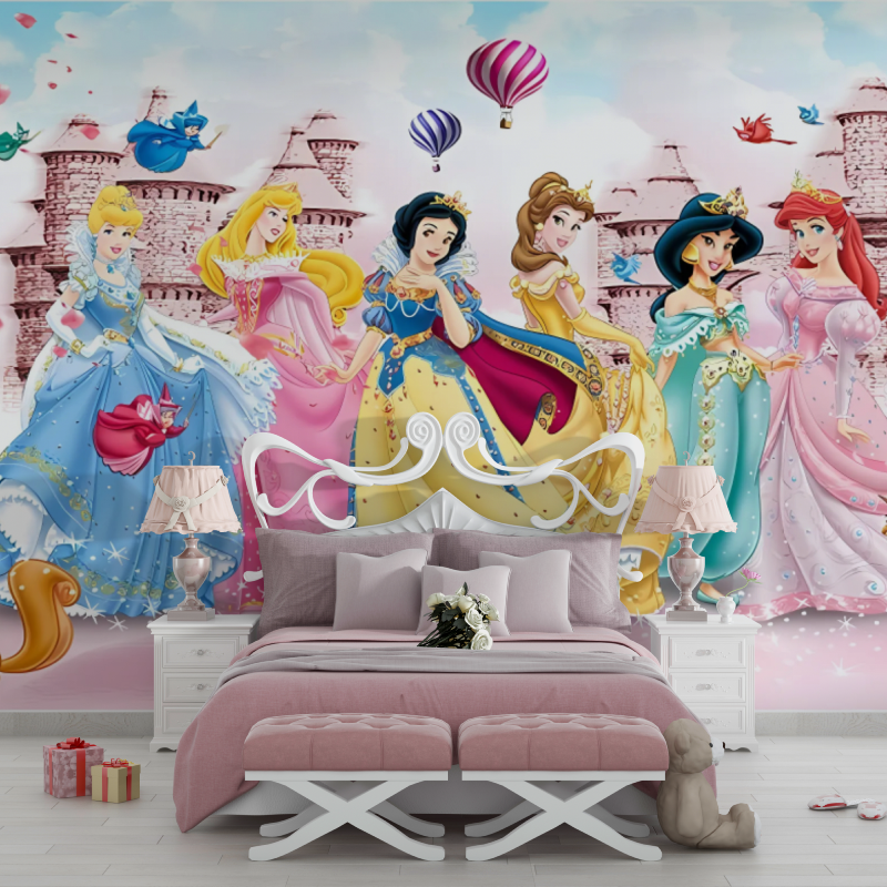 Princess Mural Wallpaper | Enchanted Castle Fantasy Design