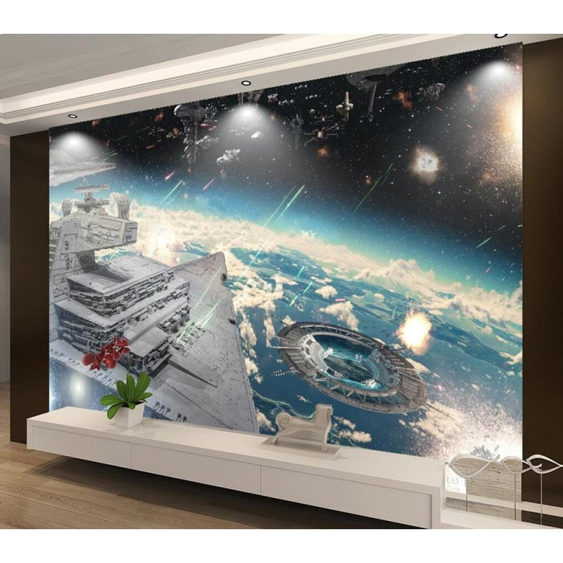 Space Mural Wallpaper | Star Wars Battle Station Design