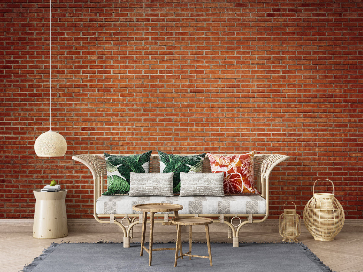Brick Mural Wallpaper | Industrial Red Texture Design