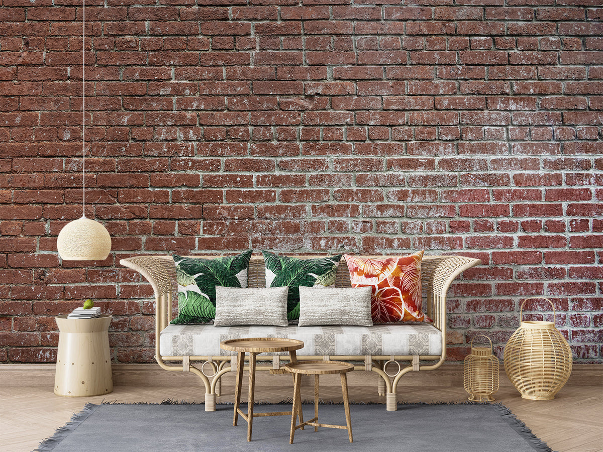 Brick Mural Wallpaper | Industrial Terracotta Design