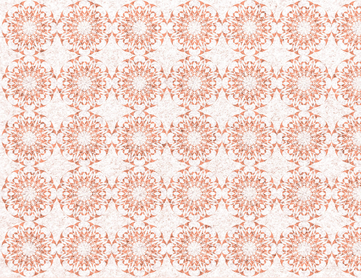 Design file showing detailed terracotta mandala pattern on white background