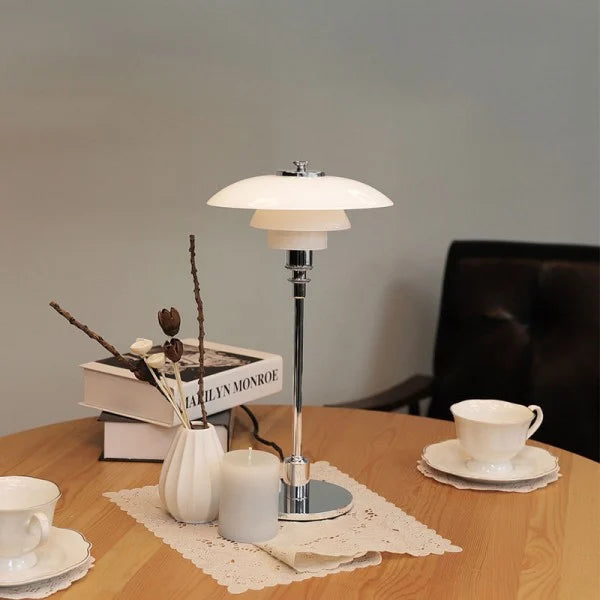 Modern Metal Table Lamp Multi-Level Glass Shade Design - Product detail 12