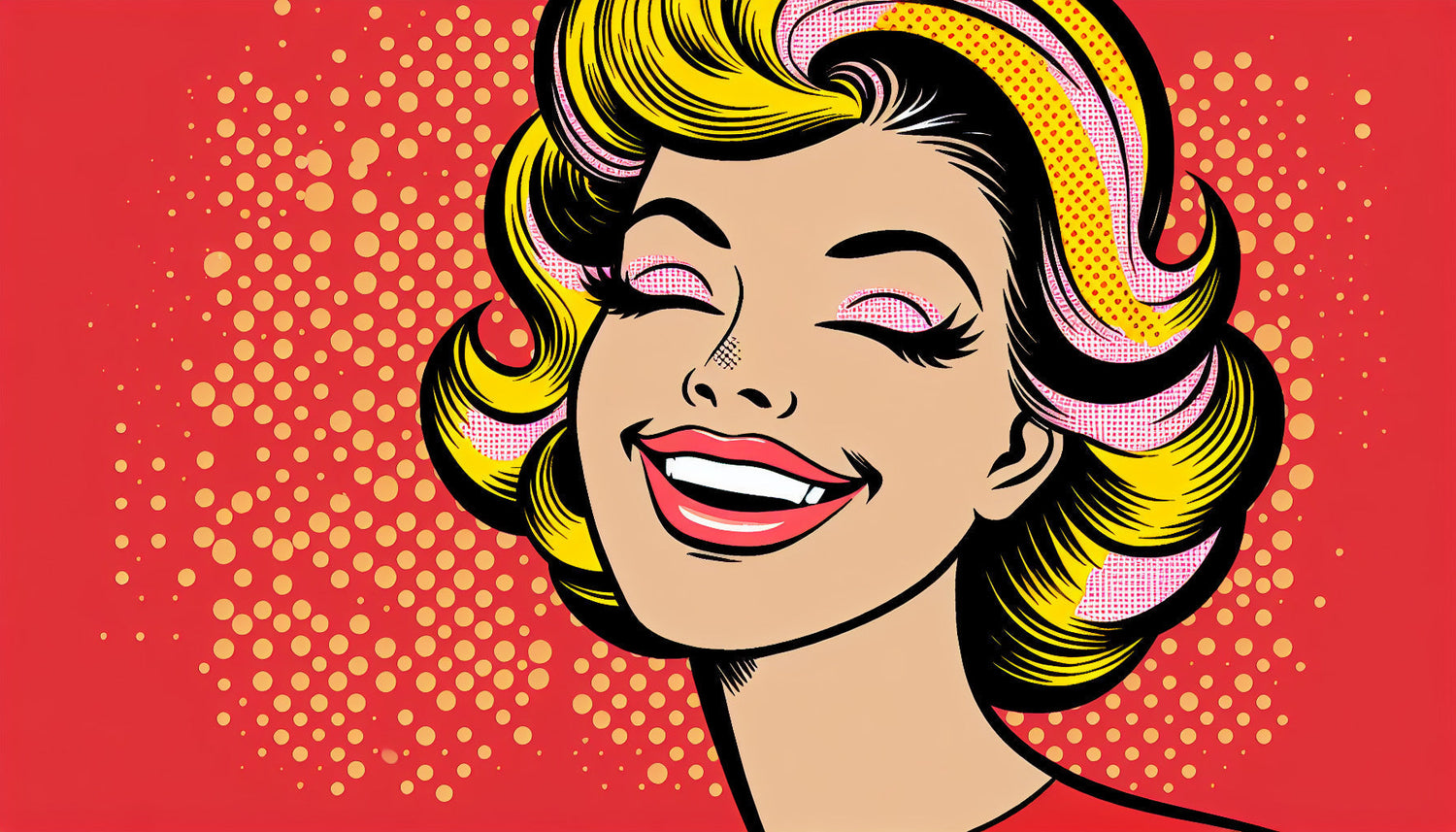 Pop art portrait design file featuring vibrant comic-style illustration with halftone dots and bold colors