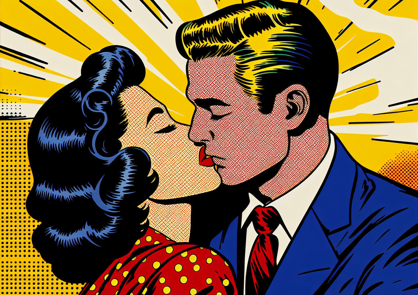 Pop art vintage comic design file showing detailed pattern and vibrant colors